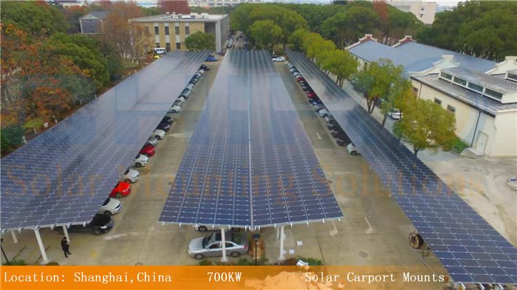 China 700KW Project –CHIKO Waterproof Carport Solar Mounting System