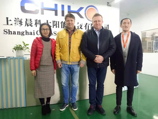 Warmly welcome Polish customers come to visit CHIKO Solar