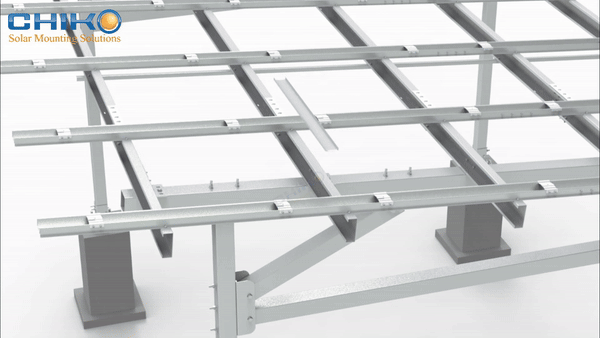 Solor Mounting Carport Mount - CHIKO Steel Carport Installation GIF