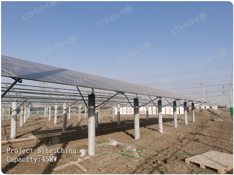 CHIKO Zn-Mg-AL solar mounting system 45MW project in china