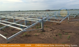 India 10MW Large-scale Ground Power Station - CHIKO Solar Mounting Bracket Piling system