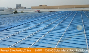  CHIKO solar 6MW metal roof solar mounting project in china